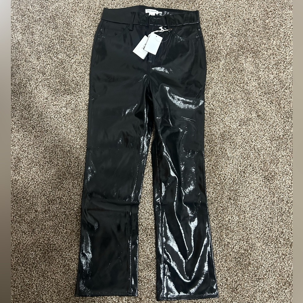 Good American Glossy Black Pants